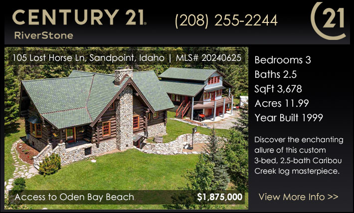 Discover the enchanting allure of this custom 3-bed, 2.5-bath Caribou Creek log masterpiece