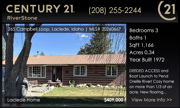 DEEDED ACCESS and Boat Launch to Pend Oreille River