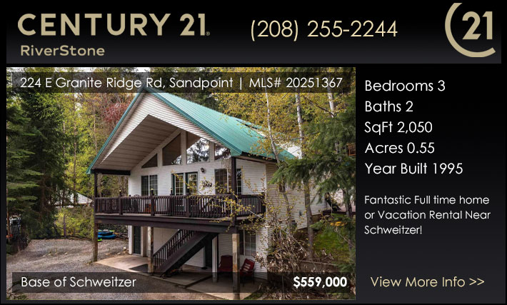 Fantastic Full time home or Vacation Rental Near Schweitzer! Ideally located at the base of Schweitzer