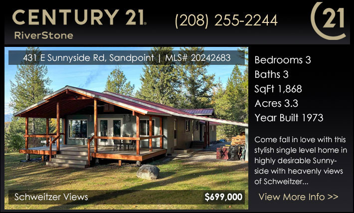Come fall in love with this stylish single level home in highly desirable Sunnyside with heavenly views of Schweitzer